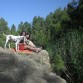 Estamos mi hermano Jose y yo con Duke en nuestro lugar preferido. No se si conoceis Moratalla pero es un pueblo  donde hay mucho monte, rio y muchas pozas para pasarlo en grande. 
Aquí estamos en una de nuestros días de monte.